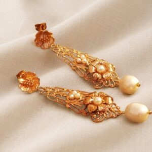 Orecchini in stile Liberty con Perle