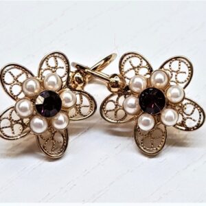 Orecchini floreali filigranati in stile Liberty