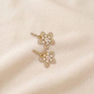 Orecchini floreali filigranati in stile Liberty