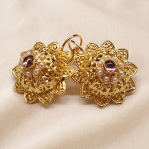Orecchini floreali in stile Rinascimentale filigranati