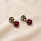 Orecchini in stile retr&ograve; con Perle e Agata rossa