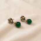 Orecchini in stile retrò con Perle e Agata verde